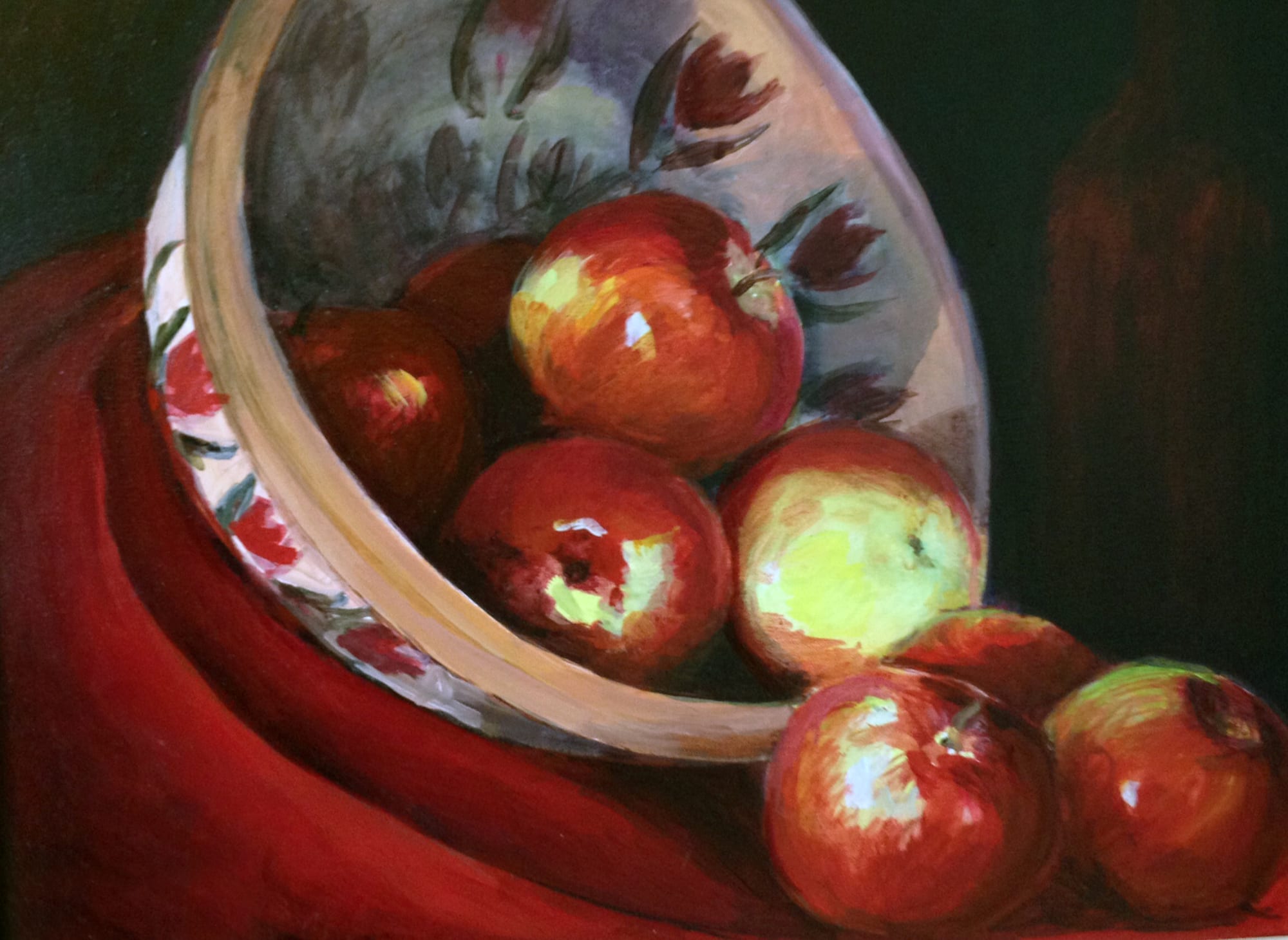 Apple Crisp. Oil, 12x16 inches. Painting by Lorraine Skelskey-Chapin.