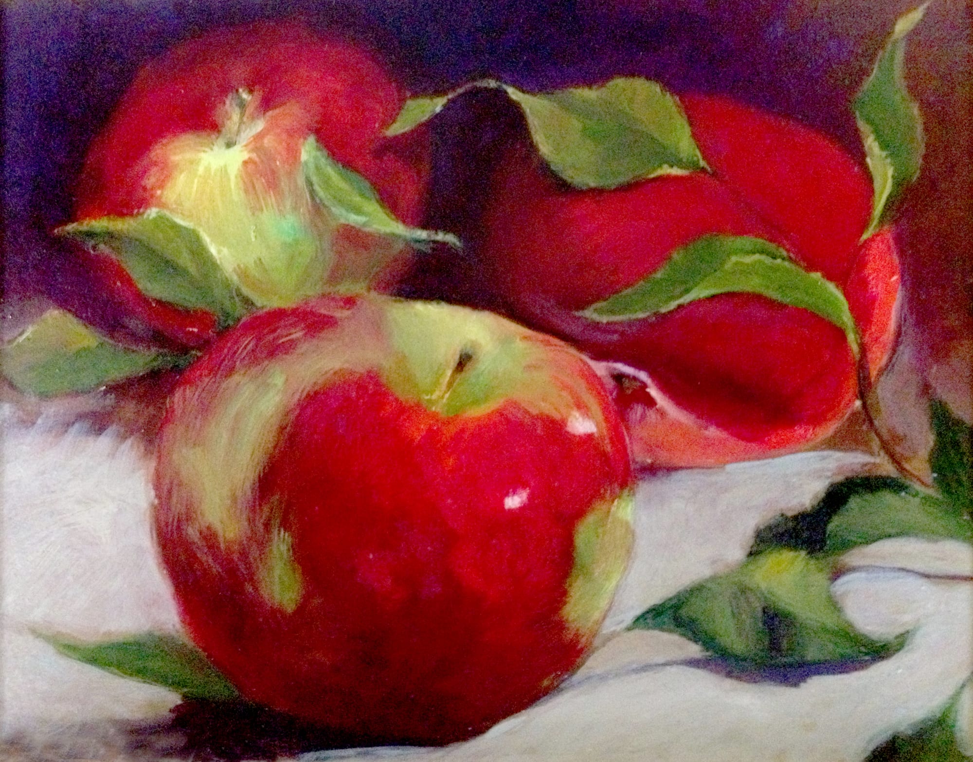 Bite Me. Oil, 12x16 inches. Painting by Lorraine Skelskey-Chapin.