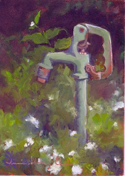 Essential Element. Oil, 5x7 inches. Painting by Lorraine Skelskey-Chapin.