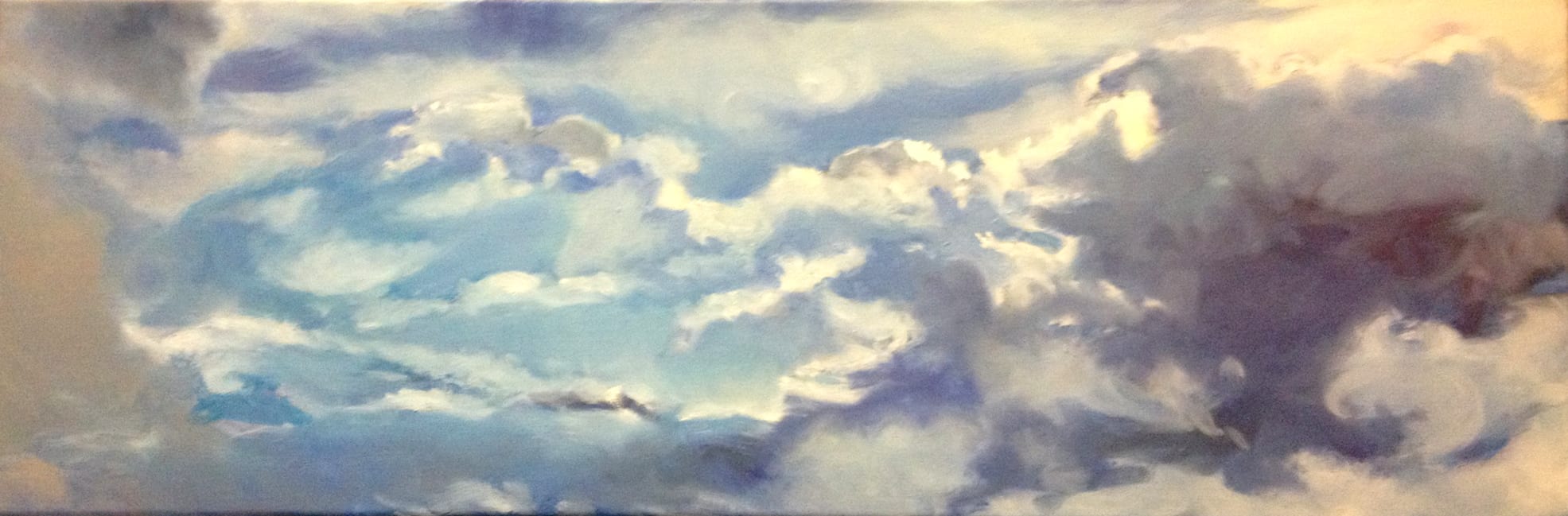 Gone with the Wind. Oil, 10x30 inches. Painting by Lorraine Skelskey-Chapin.