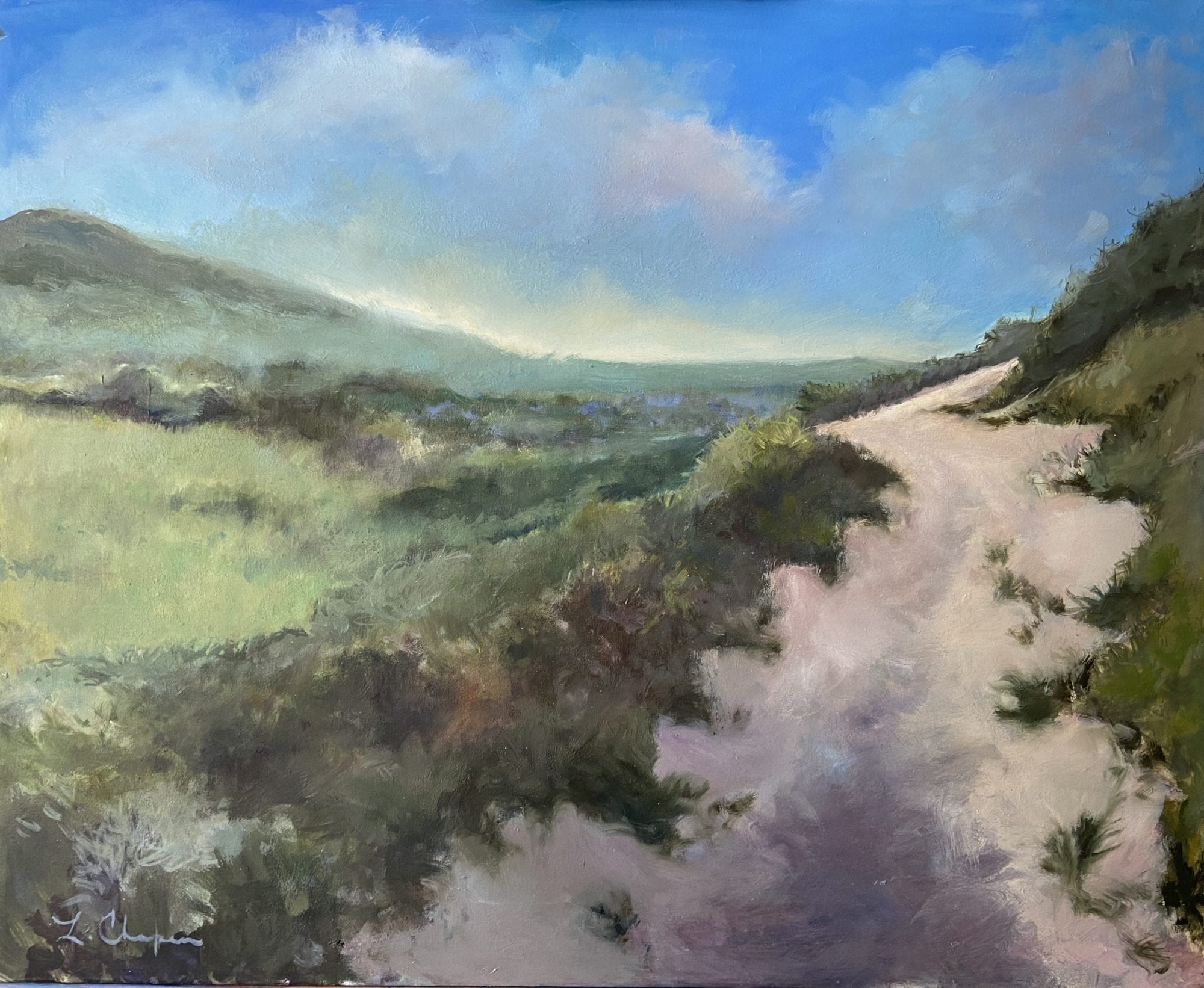 Head of the Meadow 2021. Head of the Meadow Beach, Truro. Oil. Painting by Lorraine Skelskey-Chapin.