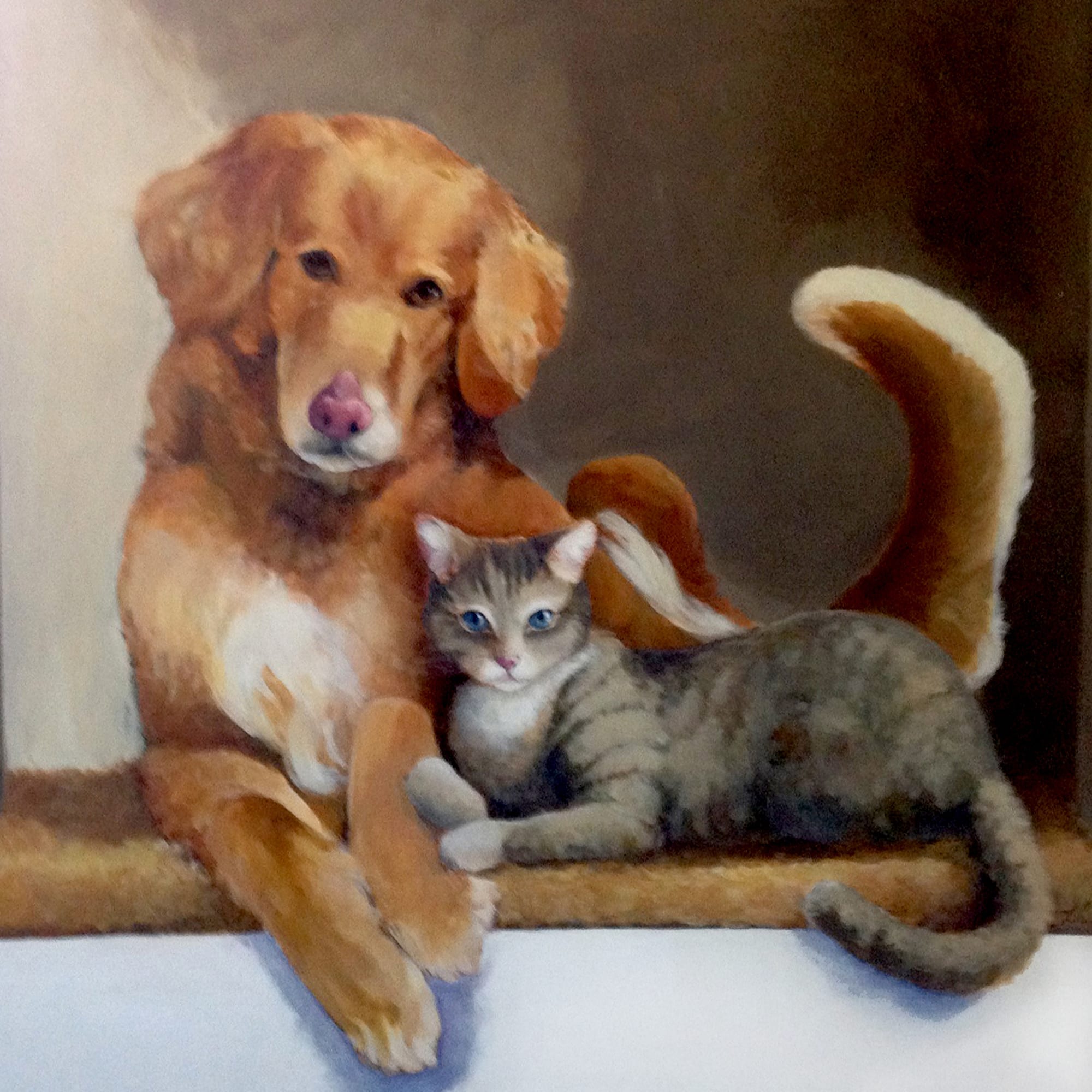 Mural for Burlington Veterinary Hospital, Connecticut. Painting by Lorraine Skelskey-Chapin.