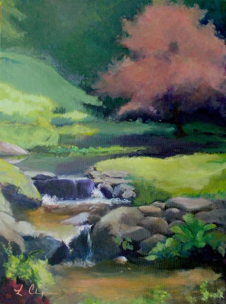 Paradise Found. Oil, 11x14 inches. Painting by Lorraine Skelskey-Chapin.