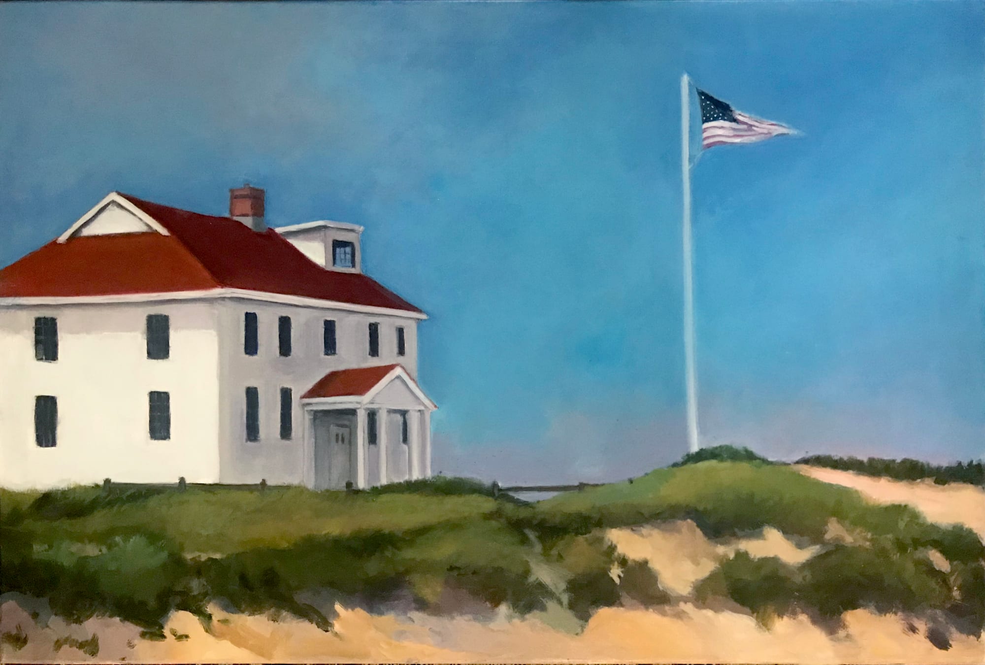 Race Point. Race Point, Provincetown. Oil, 20x30 inches. Painting by Lorraine Skelskey-Chapin.