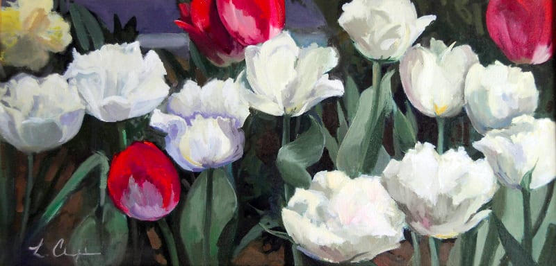 Spring Wave. Oil, 12x24 inches. Painting by Lorraine Skelskey-Chapin.
