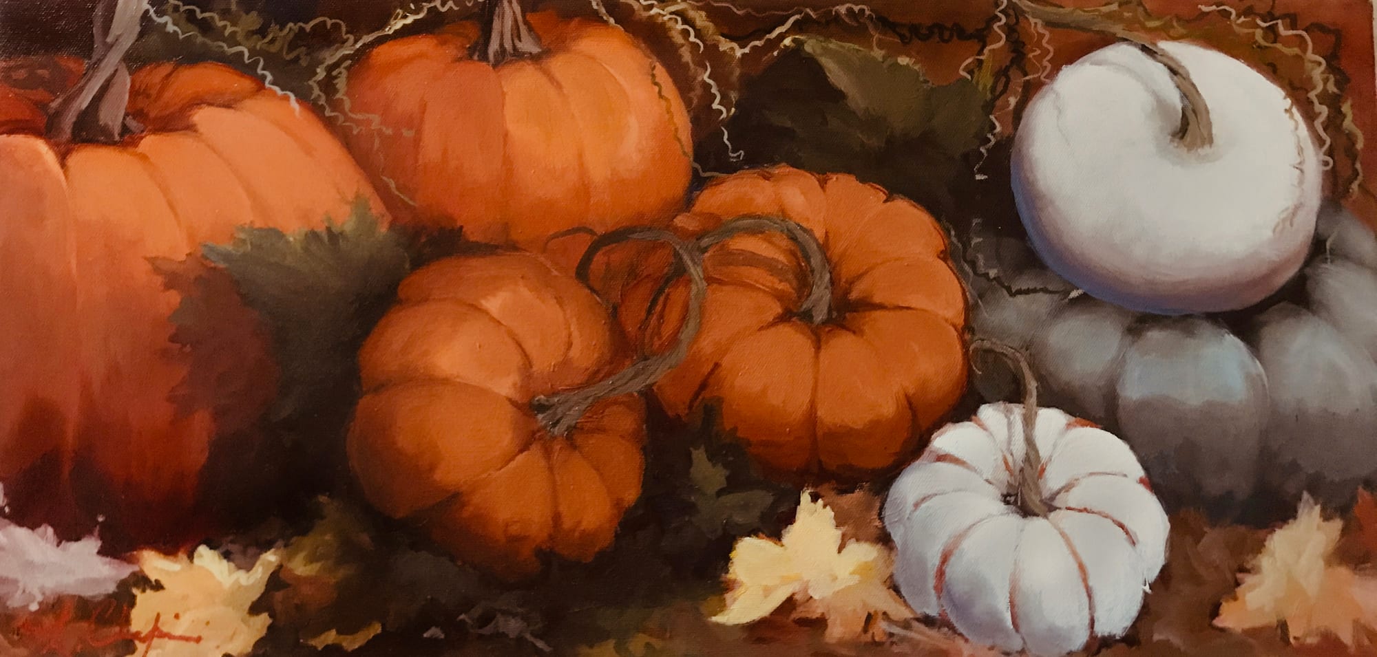 Thanksgiving. Oil. Painting by Lorraine Skelskey-Chapin.