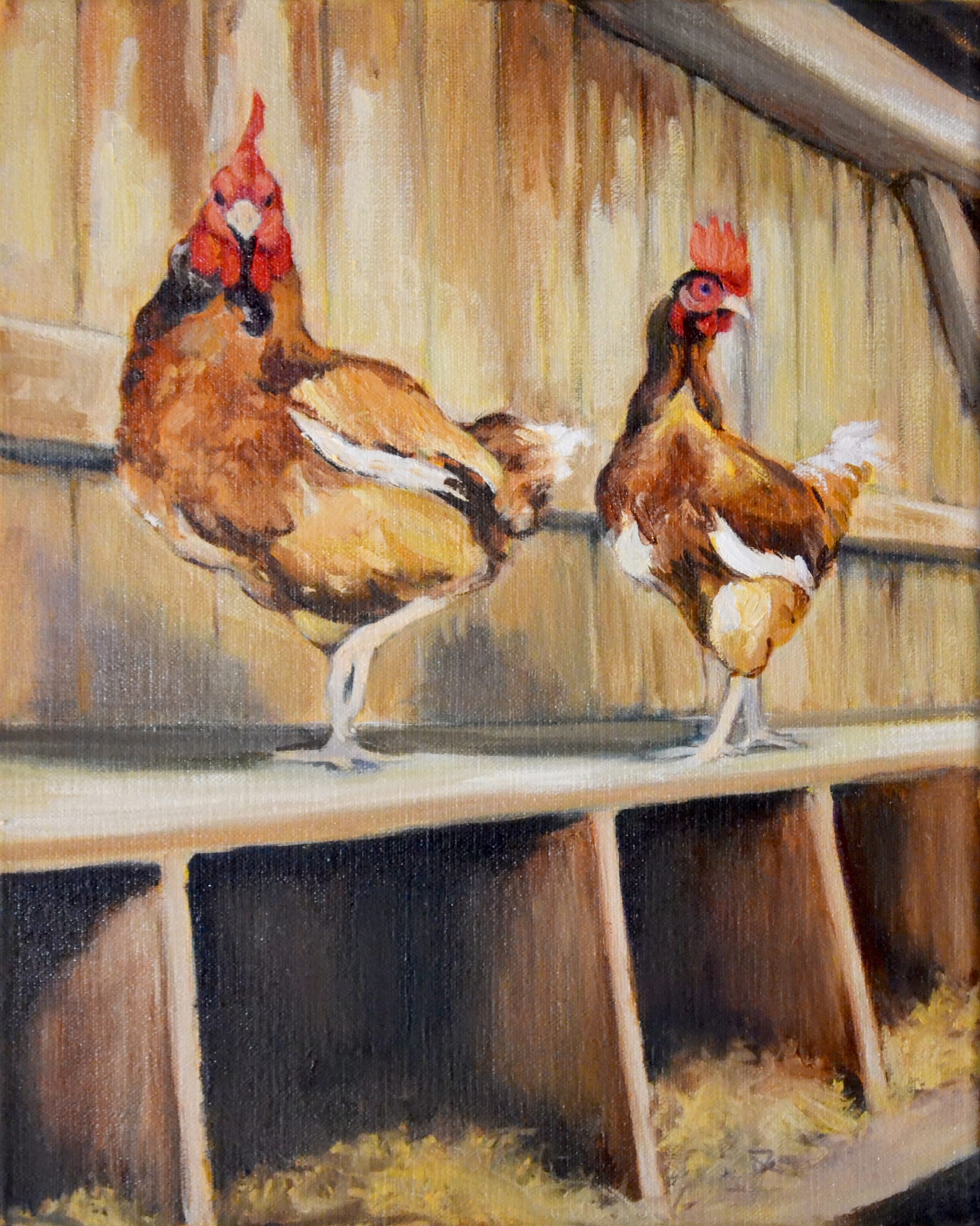 The Divas. Oil, 11x14 inches. Painting by Lorraine Skelskey-Chapin.