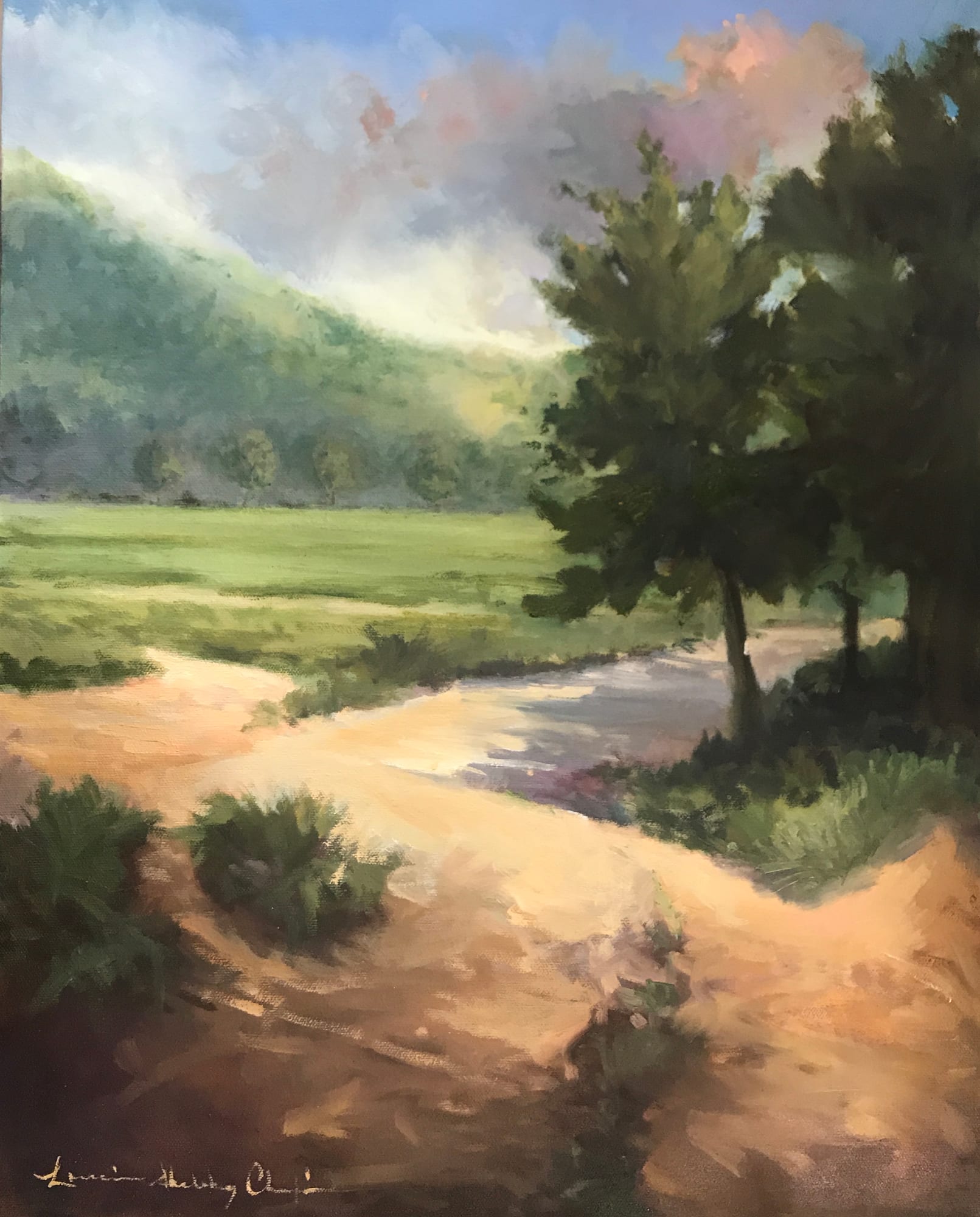 Vermont Country Road. Oil, 16x20 inches. Painting by Lorraine Skelskey-Chapin.